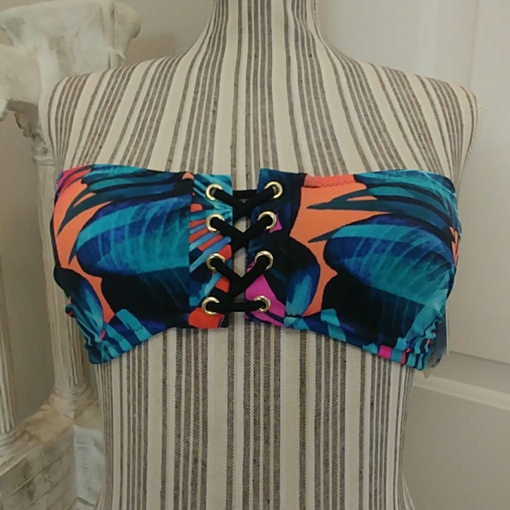 PINK Victoria's Secret Tropical Bandaeu 👙 Top